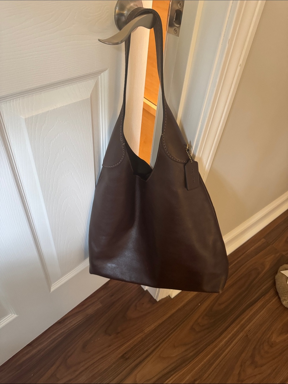 Coach Brooklyn Brown Leather Shoulder Bag